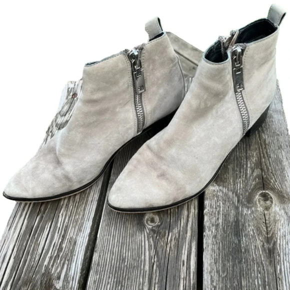 DOLCE VITA ~ Grey Booties with Dual Zipper - Picture 1 of 8